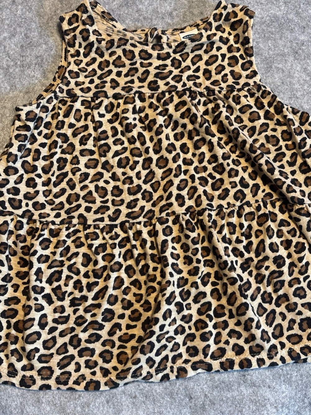 Old Navy Leopard Print Tiered Skirt - Tan and Black